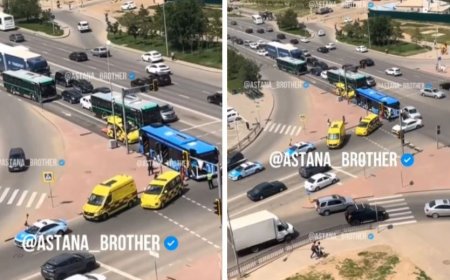 Астанада тағы да автобус апаты тіркелді: зардап шеккендер бар (ВИДЕО)