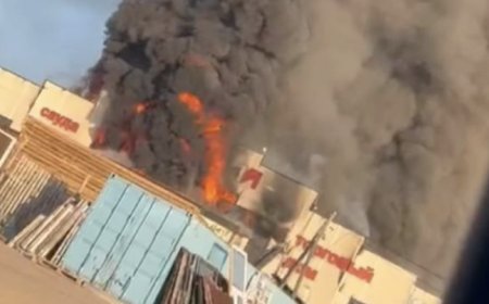 Астанадағы ірі базарлардың бірі отқа оранды (ВИДЕО)