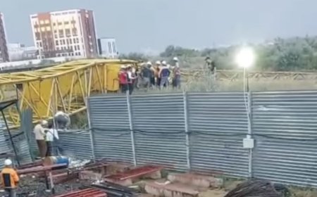 Астанадағы құрылыс алаңында жұмысшы қаза тапты (ВИДЕО)