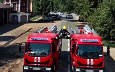 Оралдық өрт сөндіруші Жан-Клод Ван Даммның әйгілі трюгін қайталады (ВИДЕО)