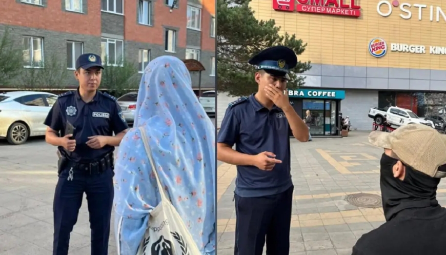 Қоғамдық орындарда бетті толық жабуға тыйым: полиция түсіндіру жұмыстарын жалғастыруда