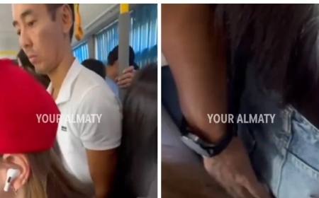 Алматыда белгісіз еркек автобуста бойжеткеннің жамбасын ұстаған (ВИДЕО)