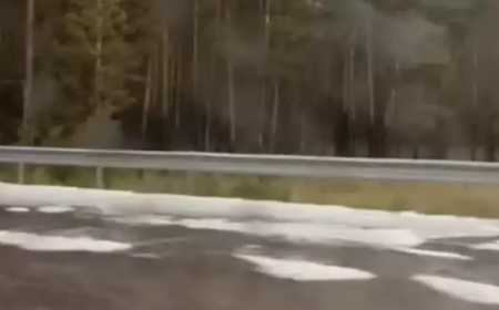 Астанада тамыздың аяғында қар жауды