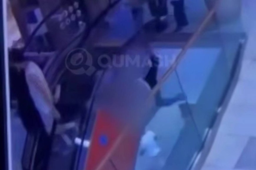 Петропавлда сауда үйлерінің бірінде бала эскалатордан құлап кетті (ВИДЕО)