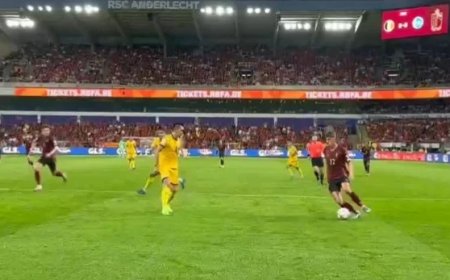 Футбол: Қазақстан құрамасы Бельгиядан ірі есеппен жеңілді