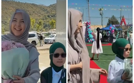 Тыйым қайда қалды?: журналист әнші Айдана Меденованың қызының мектепке хиджабпен барғанын айтып, шу шығарды