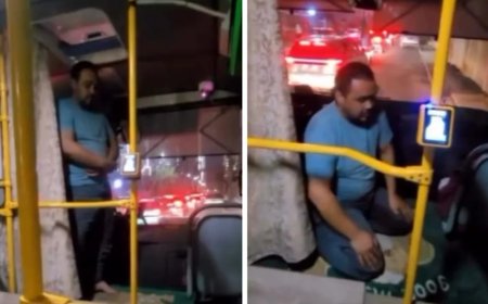 Алматыда автобус жүргізушісі көлікті тоқтатып қойып намаз оқыған (ВИДЕО)