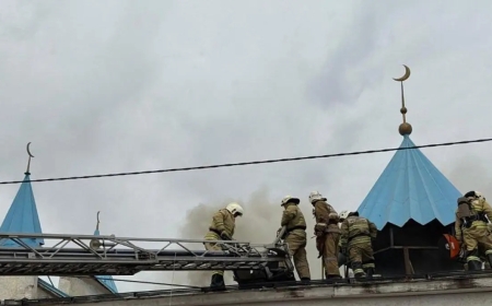 Шымкентте мешітте өрт шықты