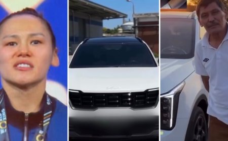 «Қыз деген осы ғой»: Боксшы Алуа Балқыбекова әкесіне темір тұлпар мінгізді (ВИДЕО)