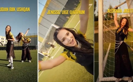 «Жүрегім сап-сары»: «КешYOU» тобы «Қайрат» пен «Реал» матчының алдында футболшыларға ән арнады