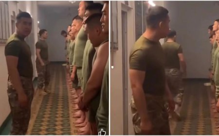 «Рота басшысы»: желіде сарбаздарды балағаттап, тепкілеп жатқан әскери қызметкердің ВИДЕОСЫ тарады