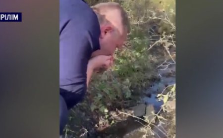 Малы қырылған Маралды халқы әкім орынбасарын арықтан су ішуге мәжбүрледі