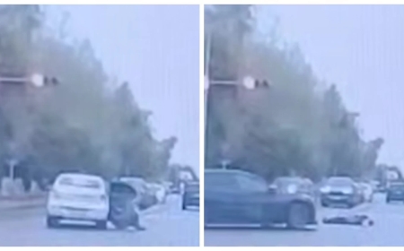 Қостанайда жүріп келе жатқан таксиден құлап түскен әйелді көлік басып кетті