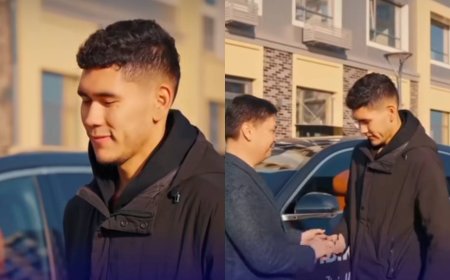 «Қайрат» қақпашысы Темірлан Анарбеков те көлікті болды (ВИДЕО)