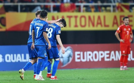 Футболдан ұлттық құрама Солтүстік Македониямен тең түсті (ВИДЕО)