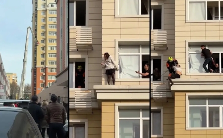 Жас қызды аман алып қалған астаналық құтқарушыларға дүйім жұрт қол соқты (ВИДЕО)