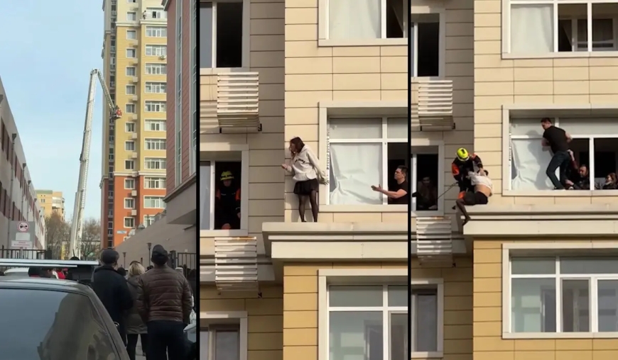 Жас қызды аман алып қалған астаналық құтқарушыларға дүйім жұрт қол соқты (ВИДЕО)