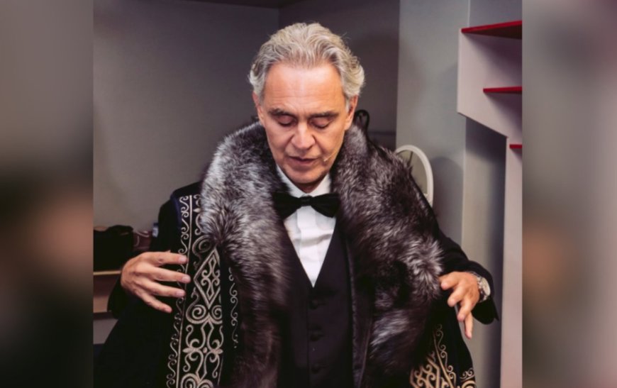 Әлемге әйгілі Андреа Бочелли қазақтың шапанын киді (ФОТО)