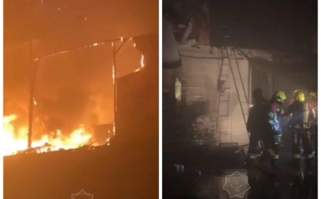 Астанадағы «Әсем» базары өртенді (ВИДЕО)