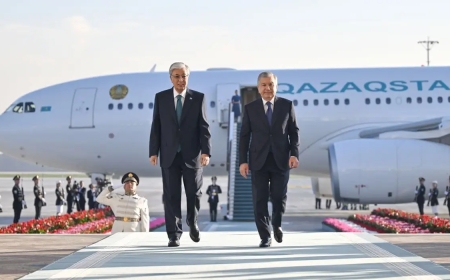 Тоқаев Ташкентке мемлекеттік сапармен барды (ВИДЕО)