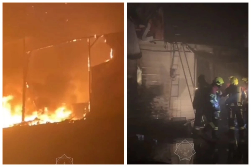 Астанадағы «Әсем» базары өртенді (ВИДЕО)