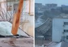 Атыраудағы алай-дүлей: Қасбеттер құлап, шатырлар ұшып, аудандар жарықсыз қалды