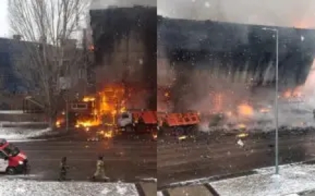 Астанадағы Cinema City кинотеатры өртеніп жатыр