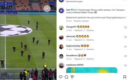 «Интер-қазақ бір туған»: Италиялық «Интер» клубы қазақ тілінде пост жариялады