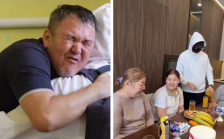 Бетперде киген жігіт ерекше баласы бар отбасыға үй сыйлады