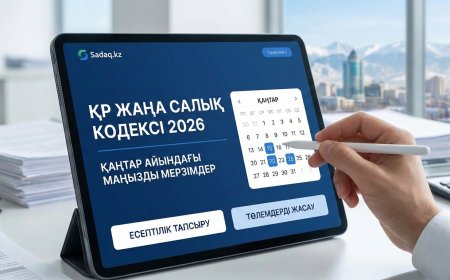 2026 жылғы жаңа Салық кодексі: Қаңтар айындағы маңызды мерзімдер мен өзгерістер