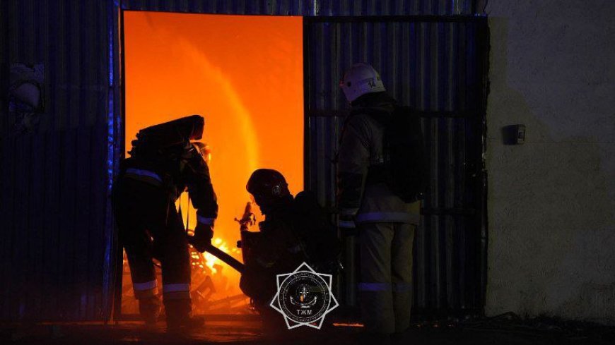 Астанада кілем цехынан өрт шықты