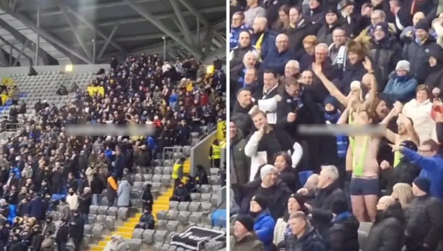 «Қайрат» – «Брюгге» матчы: «Борат» кейпіндегі жанкүйерлер желіні шулатты (ВИДЕО)