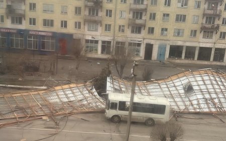 Жанатаста төтенше жағдай: Желдің жылдамдығы 100 км/сағ жетті