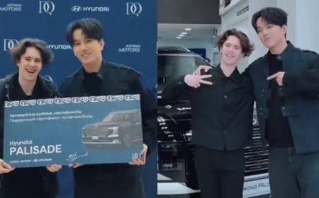 Димаш Құдайберген Михаил Шайдоровқа көлік кілтін табыстады (ВИДЕО)