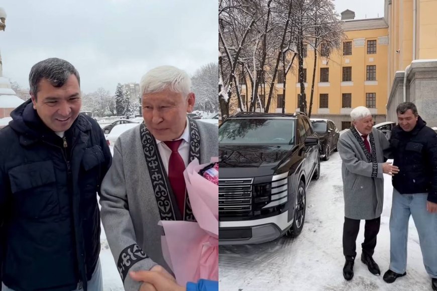 «Туған күніне Hyundai Palisade автокөлігі»: Асқар Жұмаділдаев белгілі кәсіпкерден қымбат сый алды (ВИДЕО)
