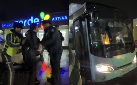 Таразда жолаушы автобус жүргізушісін пышақтады (ВИДЕО)