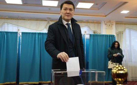 Мемлекеттік кеңесші Ерлан Қарин референдумда дауыс берді