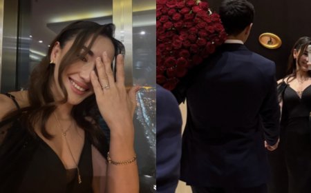 «Мен «иә» дедім»: Абиба Әбужановаға сүйіктісі үйленуге ұсыныс жасады(ФОТО)