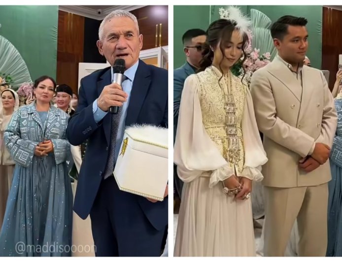 «Осыған разы болыңыз»: Жанболат пен Жазира құдаларына берген қалың малы қызу талқыланып жатыр