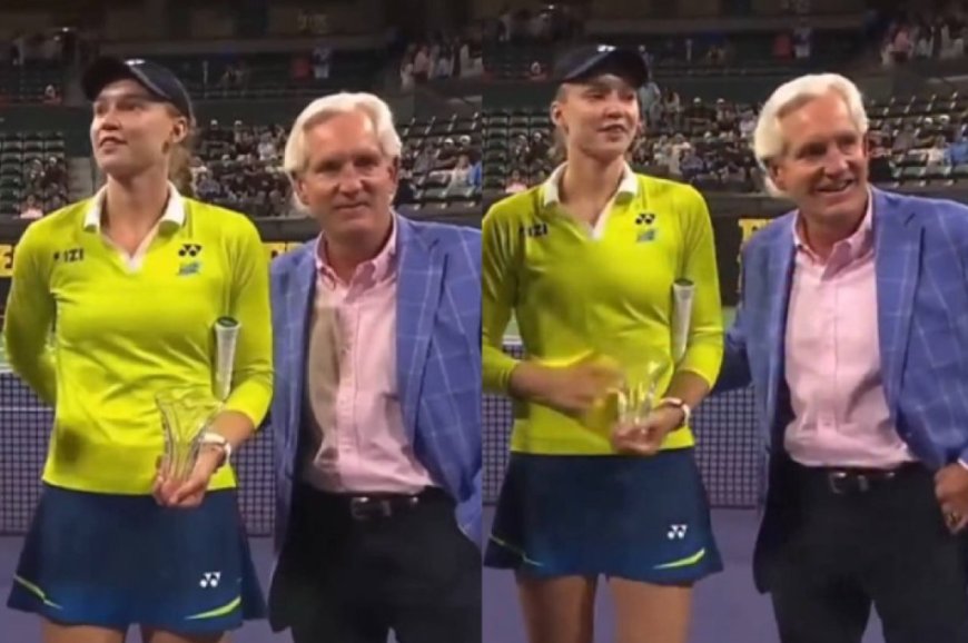 «Белінен ұстамақ болған»: Елена Рыбакина марапаттау рәсімінде ыңғайсыз жағдайға қалды (ВИДЕО)