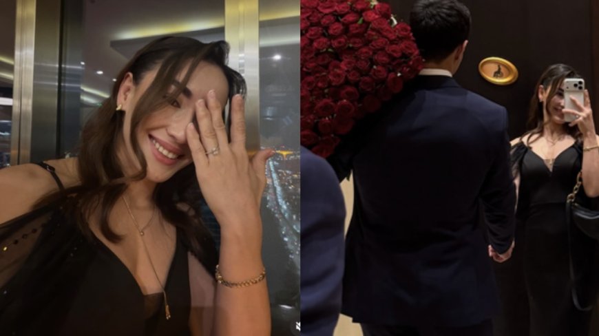 «Мен «иә» дедім»: Абиба Әбужановаға сүйіктісі үйленуге ұсыныс жасады(ФОТО)