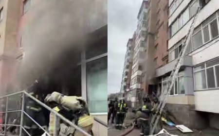 Астанада көпқабатты үйлердің біріндегі дүкеннен өрт шықты