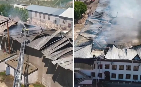 Түркістан облысында жиһаз цехы өртеніп кетті