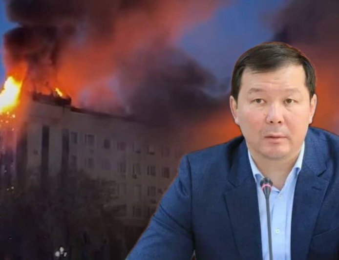 Ақтөбе әкімдігі отқа оранды (ВИДЕО)