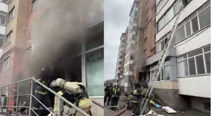 Астанада көпқабатты үйлердің біріндегі дүкеннен өрт шықты