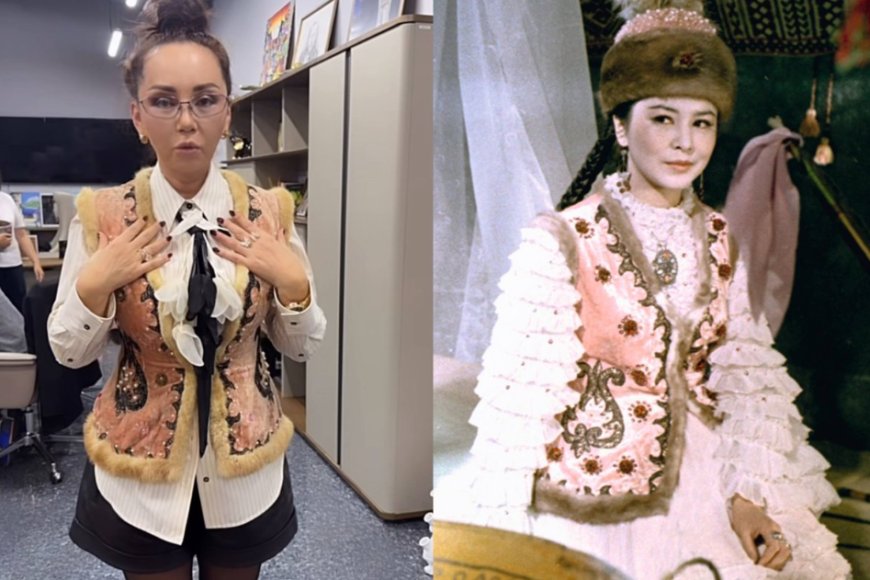 «Жәдігерді неге берген»: Баян Алагөзова Қыз Жібек киген камзолды меншіктеп алды (ВИДЕО)