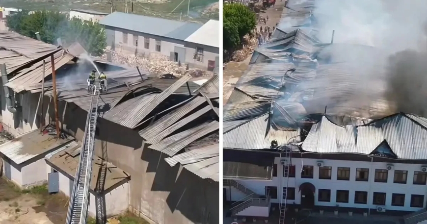 Түркістан облысында жиһаз цехы өртеніп кетті