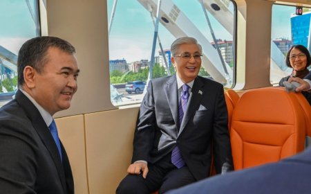 Тоқаев LRT жүйесінің алғашқы жолаушысы атанды