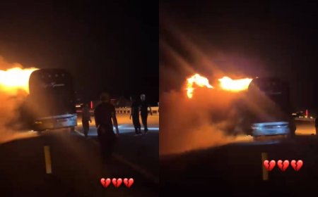 «4 жасар бала жанып кеткен»: Балқаш маңында автобус өртенгені туралы хабар тарады (ВИДЕО)