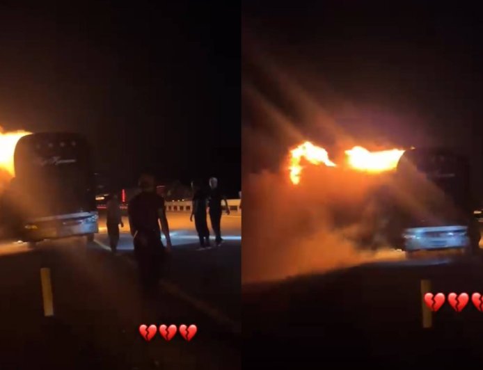 «4 жасар бала жанып кеткен»: Балқаш маңында автобус өртенгені туралы хабар тарады (ВИДЕО)